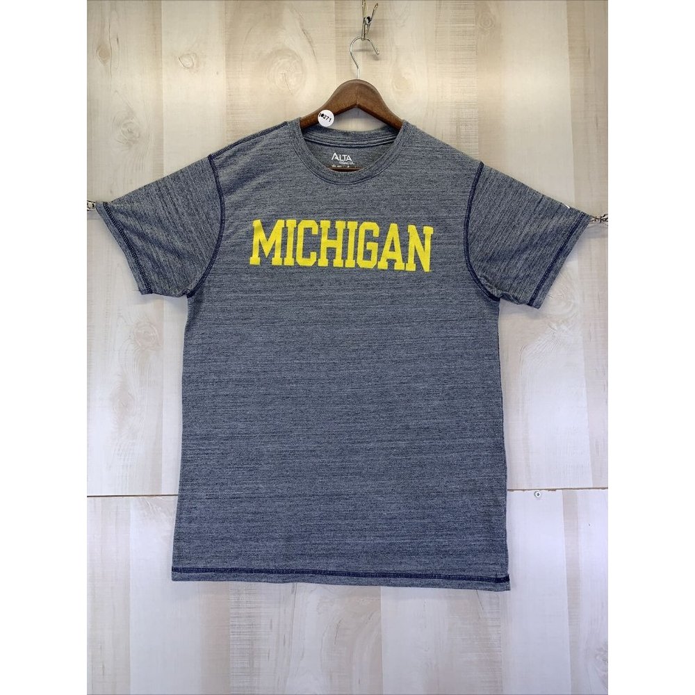 Alta Gracia University of Michigan Heather Blue/Gray Graphic T Shirt Large-10271